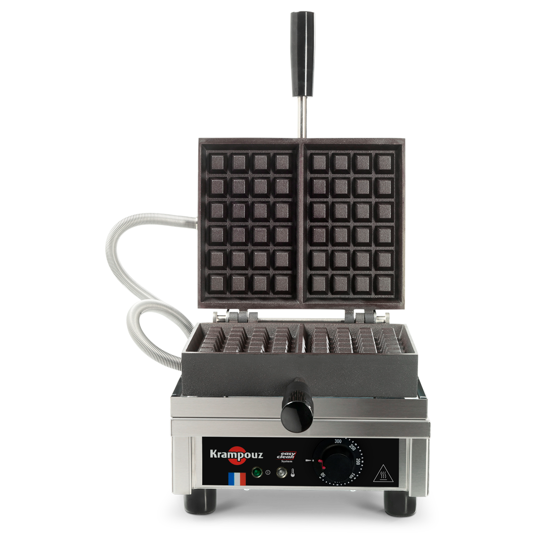 Gaufrier professionnel électrique 4x6 bruxelles WECABC ouvert Krampouz